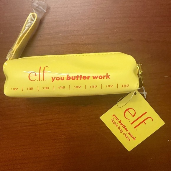 ELF Handbags - e.l.f. You Butter Work lippie bag charm yellow stick NEW mini makeup pouch